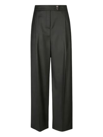 Eleventy pleated palazzo pants - Black