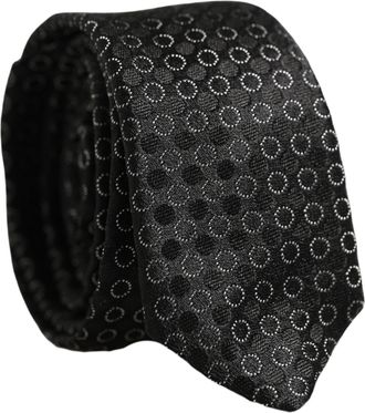 Dolce & Gabbana Geometric Silk Necktie - Black