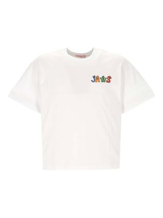Jaws logo-print T-shirt - White