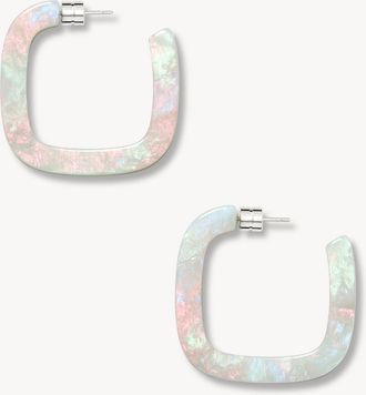 Machete Jewelry Midi Square Hoops in Astral Mint at Nordstrom