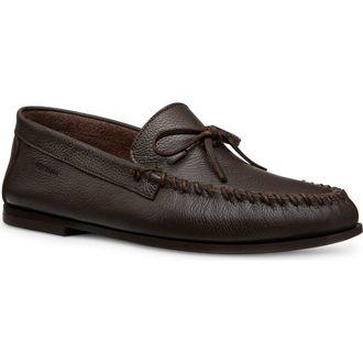 Stuart Weitzman Montauk Tie Moc Toe Loafer in Dark Brown at Nordstrom Rack, Size 10.5