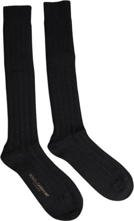 Dolce & Gabbana Over-the-Calf Sokken - Heren - Sokken - Zwart - ONE Size - Wol - Ondergoed