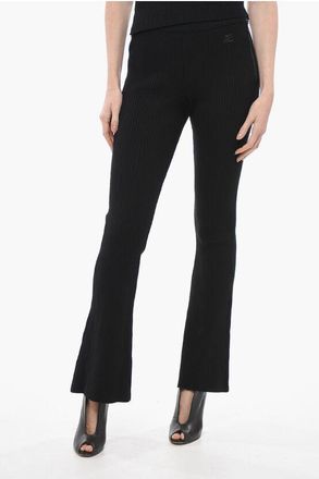 Courr&egrave;ges Ribbed Bootcut Pants with Side Zip size M