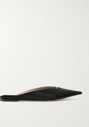 Tom Ford Mule In Raso Con Decorazione - Nero