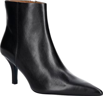 Patrizia Pepe Pointed Toe Stiletto Ankle Boots with Silver Hardware