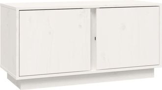 vidaXL TV Cabinet White 80x35x40.5 cm Solid Wood Pine vidaXL