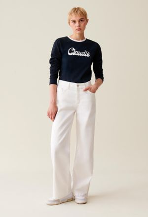 Claudie Pierlot T-shirt coton manches longues noir