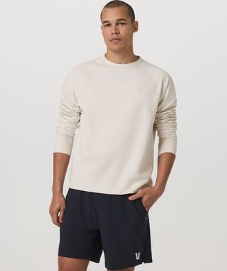 Vuori Clothing Coronado Crew Neck Shirt | Ivory Heather | Medium