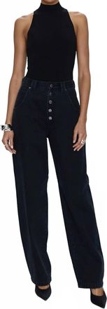 Pistola Denim Janessa Mock Neck Bodysuit In Midnight