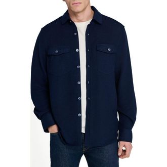 ConStruct Slim Fit Solid Shirt Jacket in Navy at Nordstrom, Size Xx-Large