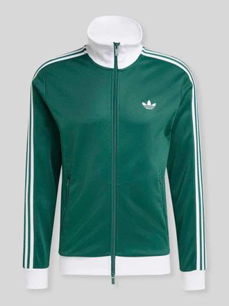 adidas Originals Slim Fit Sweatjacke aus Baumwoll-Mix in Dunkelgruen, Gr&ouml;&szlig;e XXL