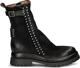 A.S.98 studded buckled boots - women - Leather/Other Materials/Leather - 38 - Black