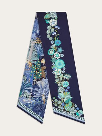 Ferragamo Donna Bandeaux stampa Giardino Blu