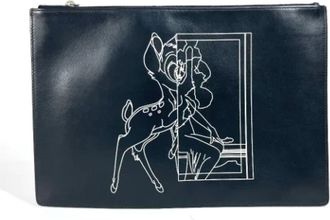 Givenchy Pre-owned Leather clutches - Dames - Vintage Clutch - Blauw - ONE Size - Leer - Vintage