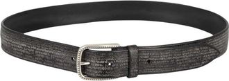Orciani Bull Soapy Riem - Heren - Accessoires - Zwart - Maat: 85 CM Leer