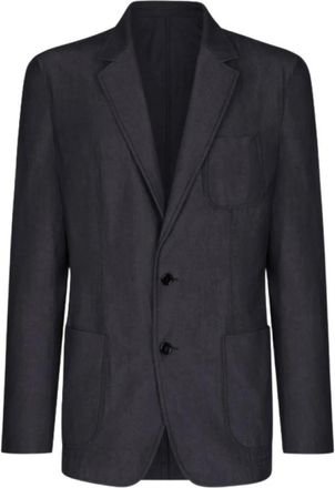 Dolce & Gabbana Stijlvolle Blauwe Patch-Zakken Blazer - Heren - Blazers - Blauw - M - Wol - Jassen