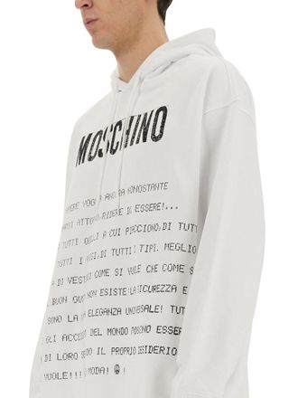 Moschino 100% Cotton Hoodie - White