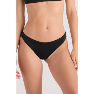 Volcom Simply Seamless Skimpy Bikini Bottoms in Black at Nordstrom, Size X-Small