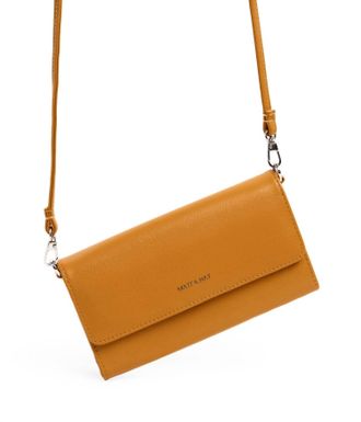 Matt & Nat Womens Drew Med Vegan Crossbody Bag- Arbor In Marigold