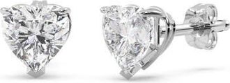 Allurez Heart-Cut Lab Diamond Stud Earrings 14k 1.0ct in White Gold at Nordstrom