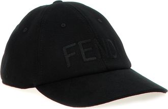Fendi Mens Black Cotton Cap (baseball Hat)