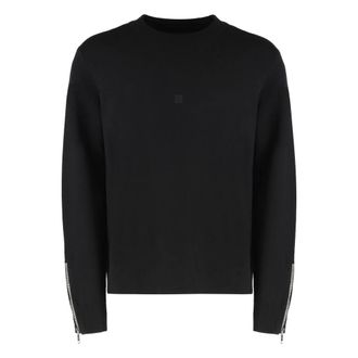 Givenchy Hoodies & sweatvesten, Heren, Zwart, L, Wol, Wollen trui met ronde hals