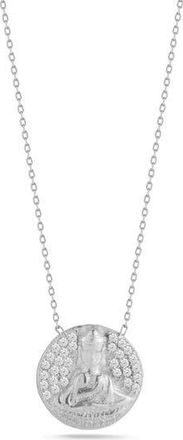 Sphera Milano Cubic Zirconia Buddha Pendant Necklace in Silver at Nordstrom Rack