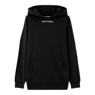 Palm Angels Hoodies, male, Black, Size: XL Classic Logo Over Hoodie