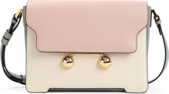 Marni Trunkaroo Medium Beige And Pink Leather Shoulder Bag