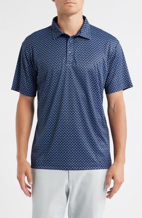 Swannies Hazelwood Modern Fit Foulard Print Performance Golf Polo in Navy at Nordstrom, Size Xxx-Large