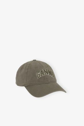Ganni Green Canvas Cap