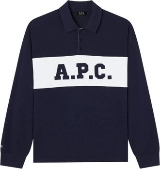 A.P.C. Alexis Polo - Heren - Polos - Blauw - XL - Katoen - Tops