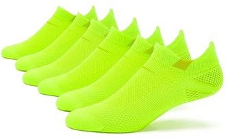 Nike Running Lightweight No Show Womens Socks (1 Pair) Athletic Shoes Volt/Bright Cactus/Black/Bright Cactus, Nylon/Polyester/Spandex