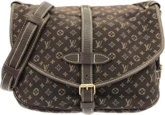 Louis Vuitton Pre-owned Cross Body Bags, female, Brown, Size: ONE SIZE Pre-owned Monogram Mini Lin Shoulder Bag