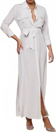 L'agence Cameron Silk Shirt Dress In Lilac