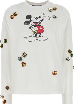 Coperni Womens White Cotton X Disney Mickey T-shirt - Size X-Small