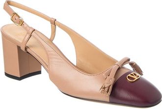 Valentino Bow 60 Leather Slingback Pump