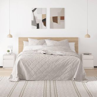 vidaXL Vidaxl - Mesitas De Noche 2 Uds Madera Maciza Pino Blanco 40x31x50 Cm