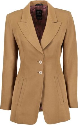 Gianfranco Ferre Blazer Slouchy con spalline 2023 - Giallo