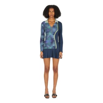 Ahluwalia Studio Shakti Pleated Dress - female - Ahluwalia - Shirt Dresses - Blue - M - Dresses