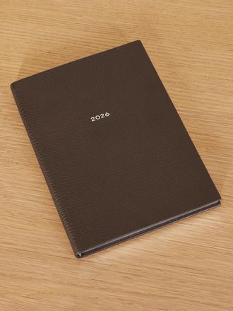 Smythson Agenda Settimanale In Pelle Testurizzata Soho Ludlow 2026 - Verde