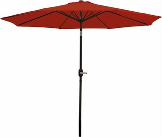 Sunnydaze Aluminum Patio Market Umbrella With Tilt And Crank