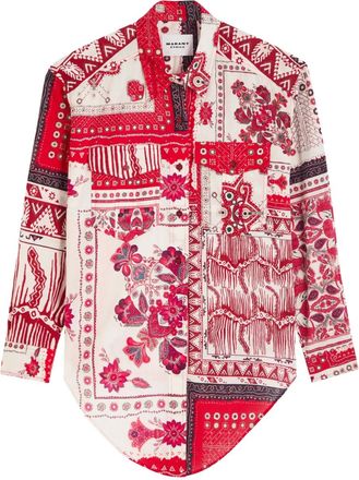 Isabel Marant Camicia Nathy con dettaglio a fiori - Toni neutri