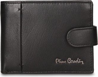 Pierre Cardin Klassieke Leren Portemonnee - Heren - Accessoires - Zwart - Maat: ONE Size Zijde