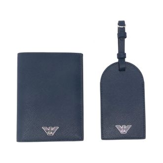 Emporio Armani Heren, Accessoires, Blauw, Maat: ONE Size Leer