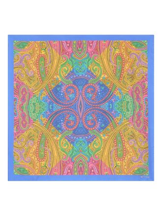 Etro silk scarf - Blu