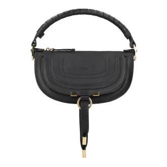 Chlo&eacute; Tassen, Dames, Zwart, ONE Size, Katoen, Mini Marcie Schoudertas