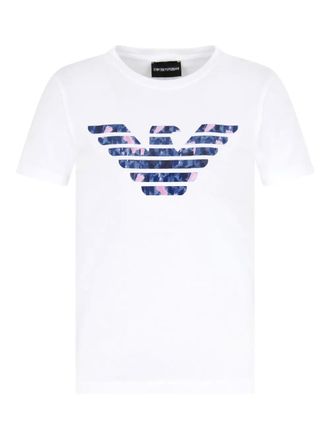 Emporio Armani eagle.graphic T-shirt - women - Cotton/Elastane - M - White