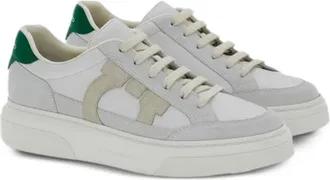 Ferragamo Gancini-Patch Sneaker - White