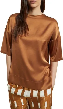 ottod'Ame Viscose T-Shirt in Brown at Nordstrom, Size 42